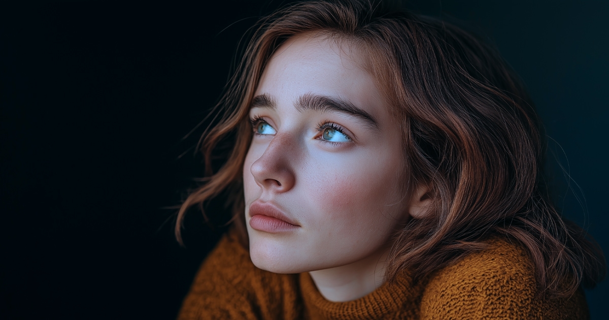 Woman contemplating