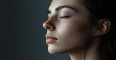 Woman having a quiet moment