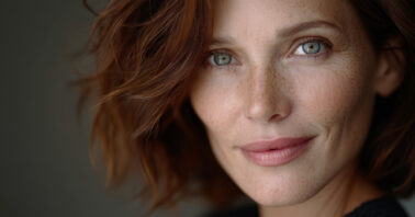 Confident woman closeup