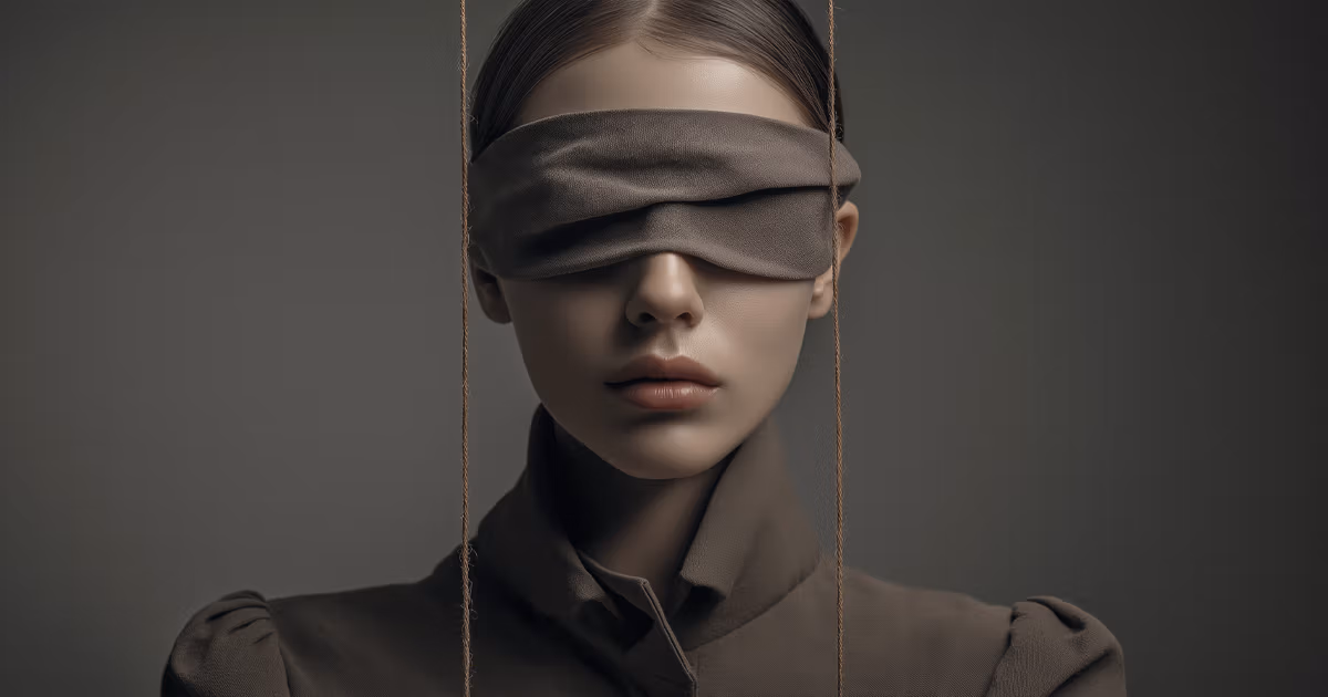 Representation of a person being manipulated