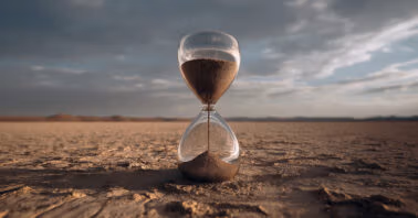 Hourglass in the desert