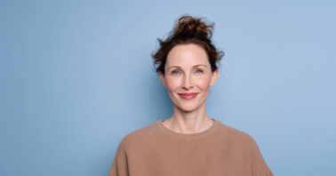 Woman looking positive