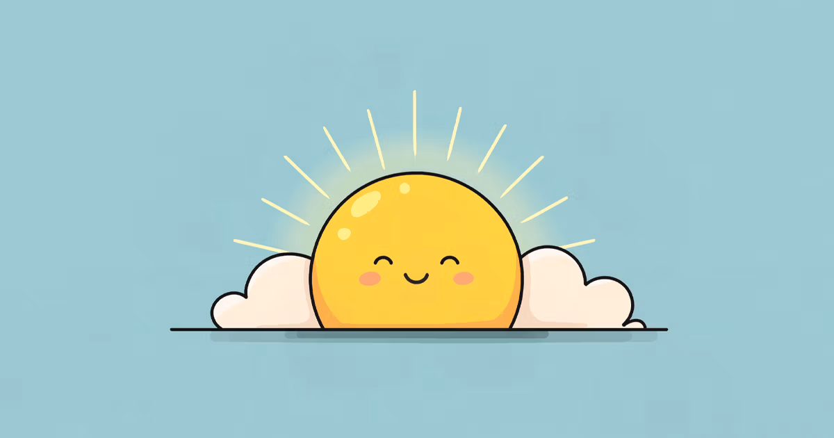 A happy smiling sunrise