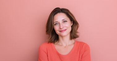 Open-minded and confident woman