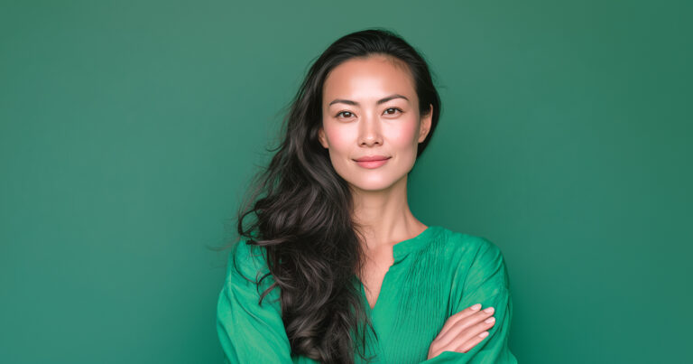 Self-aware and confident woman