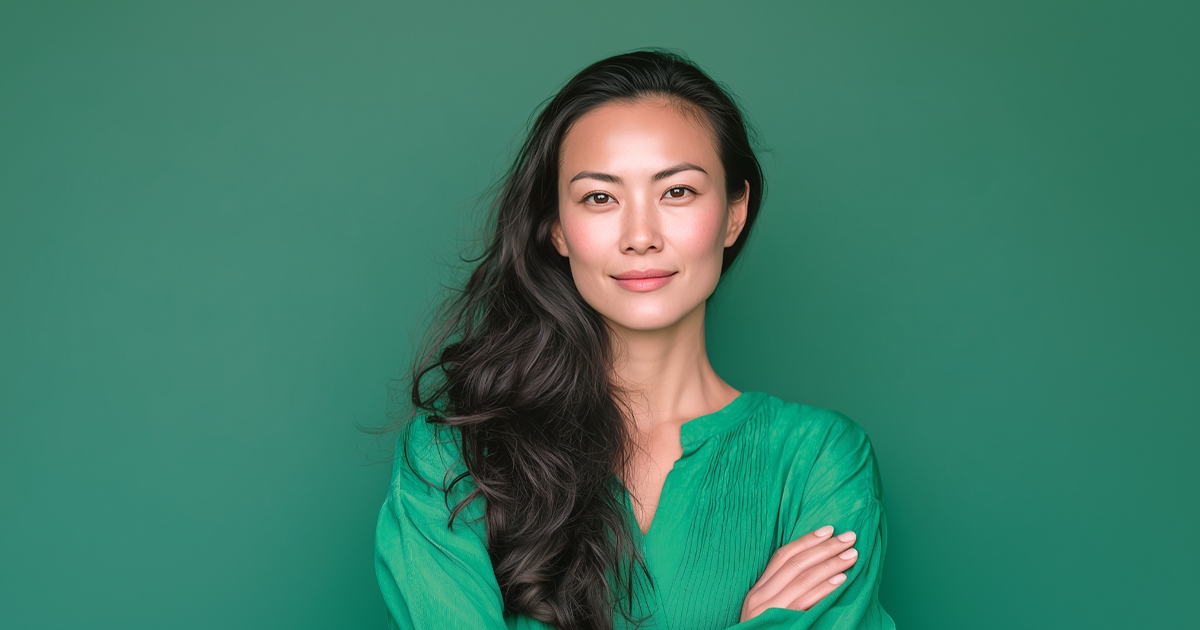 Self-aware and confident woman