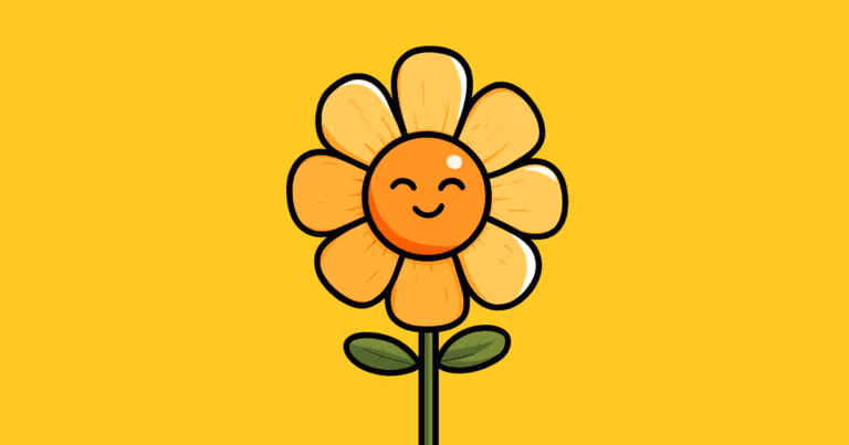 Happy smiling flower