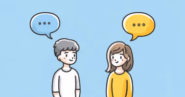 Two people in conversation