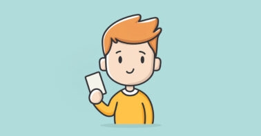 Hopeful man holding a lotto ticket