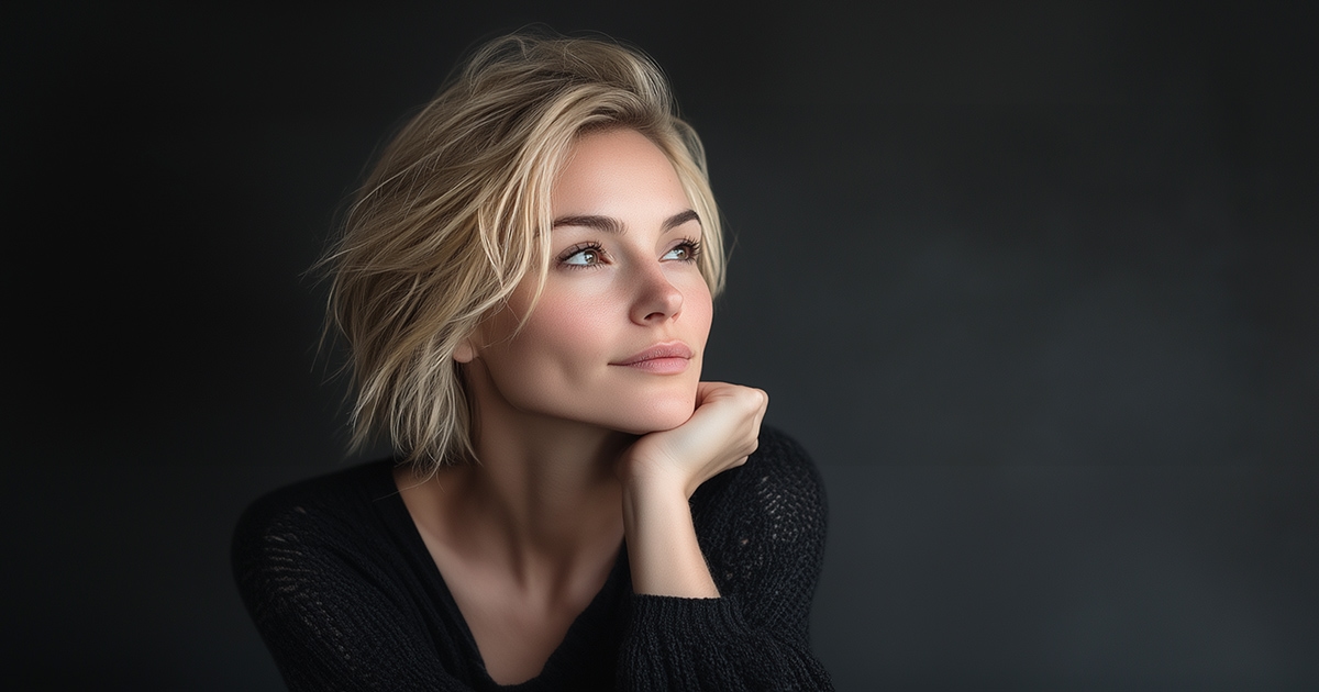 Woman deep in thought