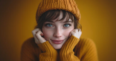 Woman in a positive mood