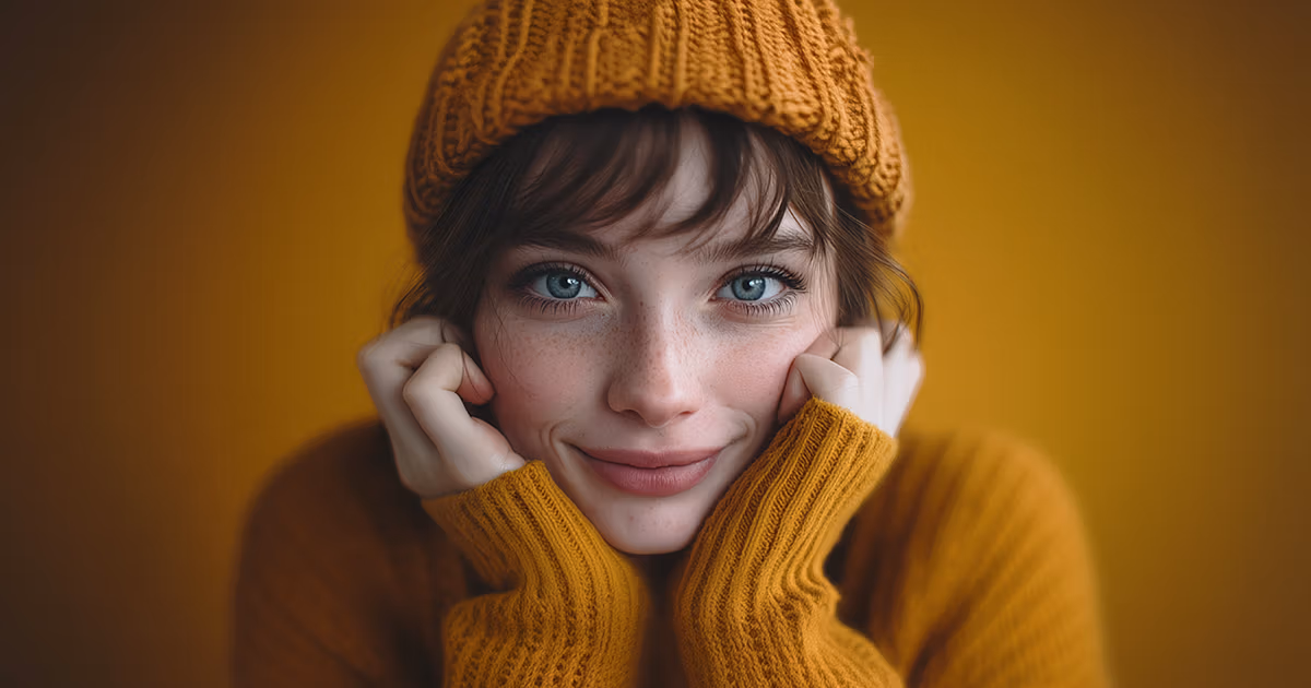 Woman in a positive mood