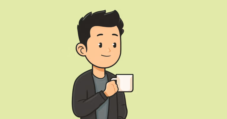 Having a coffee break