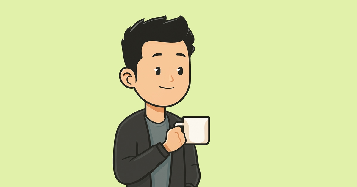 Having a coffee break