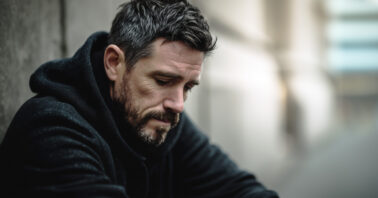 Man looking defeated