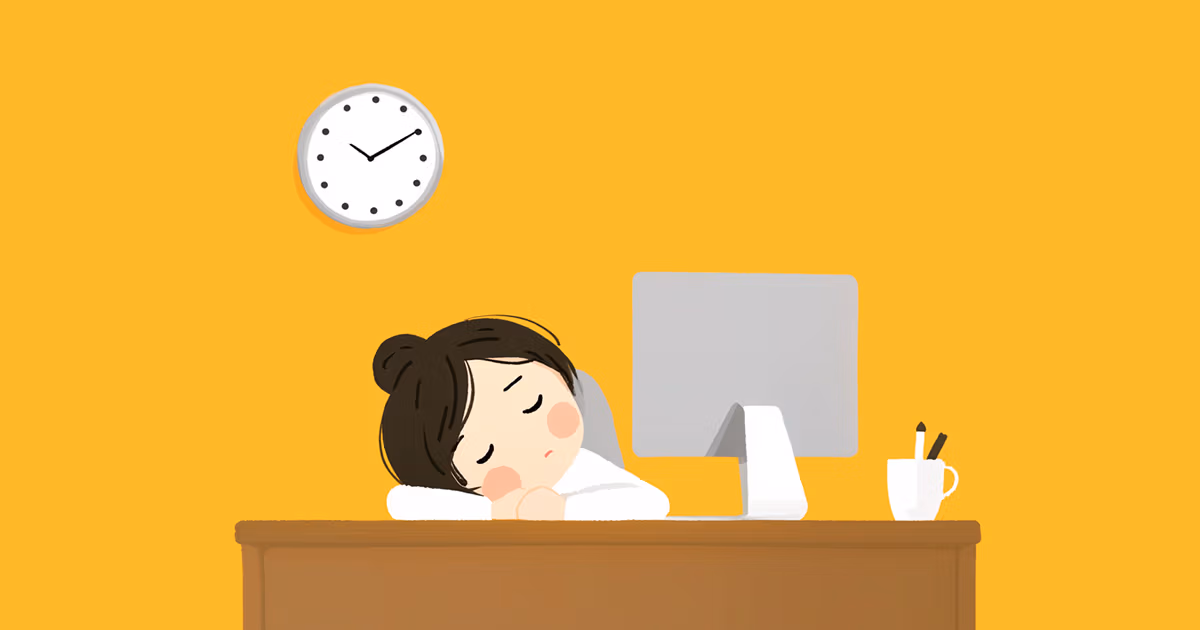 Woman procrastinating