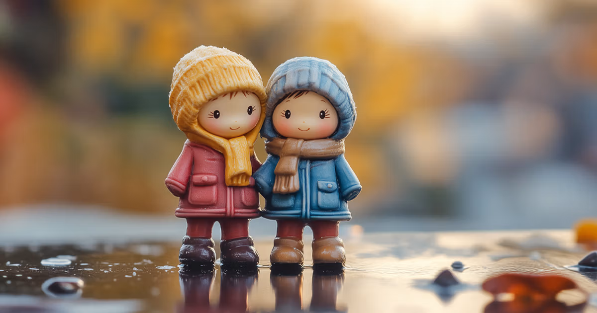 Figurines of two friends