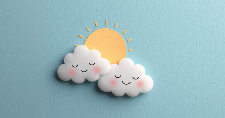 Happy smiling clouds