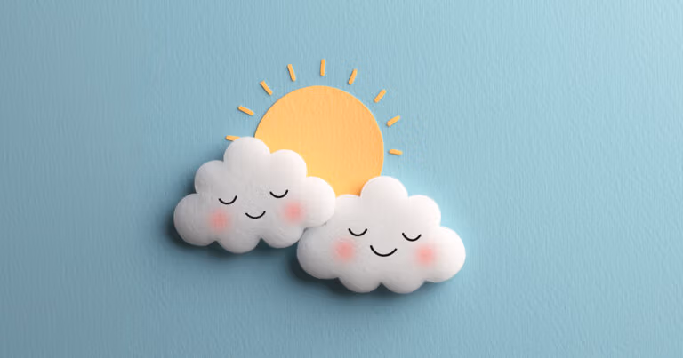 Happy smiling clouds