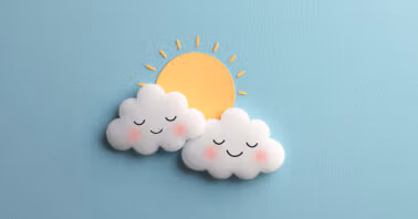 Happy smiling clouds