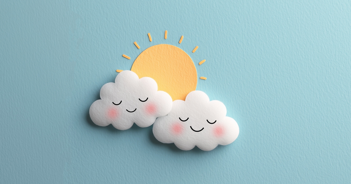 Happy smiling clouds