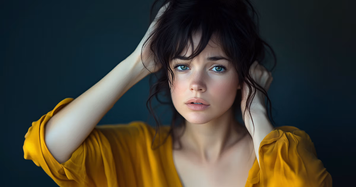 Woman looking troubled