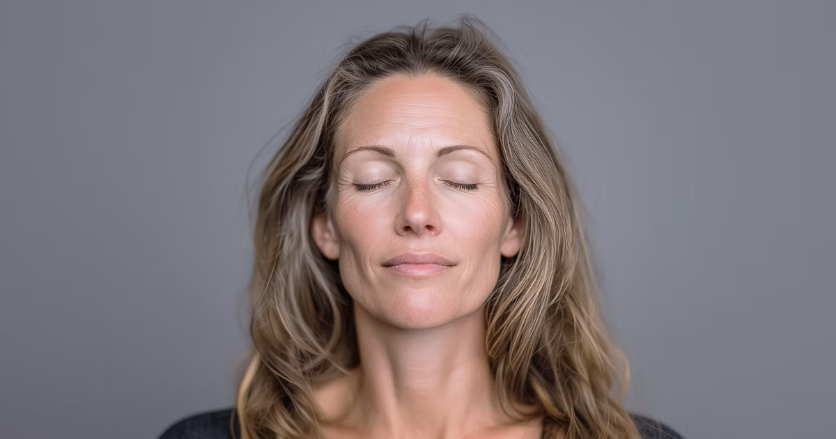Woman having a quiet moment