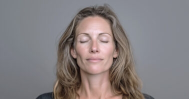 Woman having a quiet moment