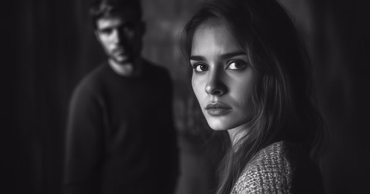 Woman looking vulnerable