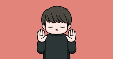 Person signalling no with their hands