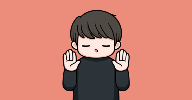 Person signalling no with their hands