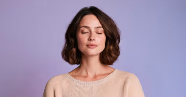 Woman having a quiet moment