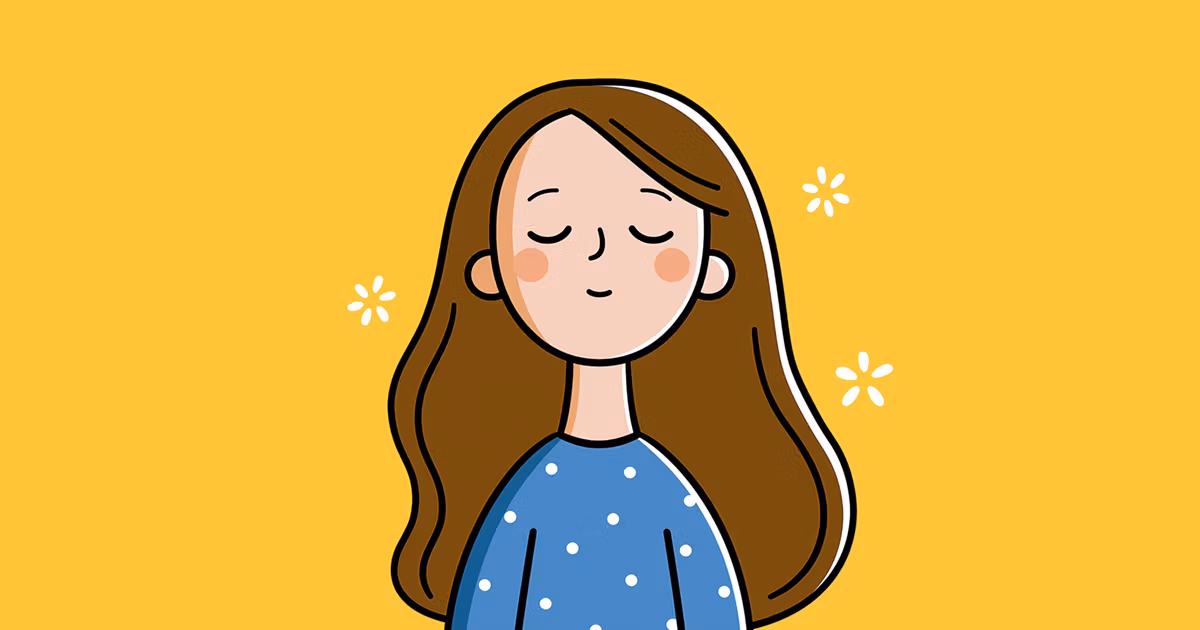 Woman looking contented