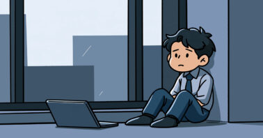 Having a reflective moment at the office
