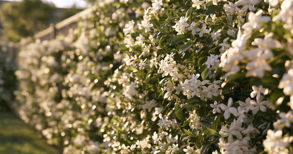 Wall of star jasmine